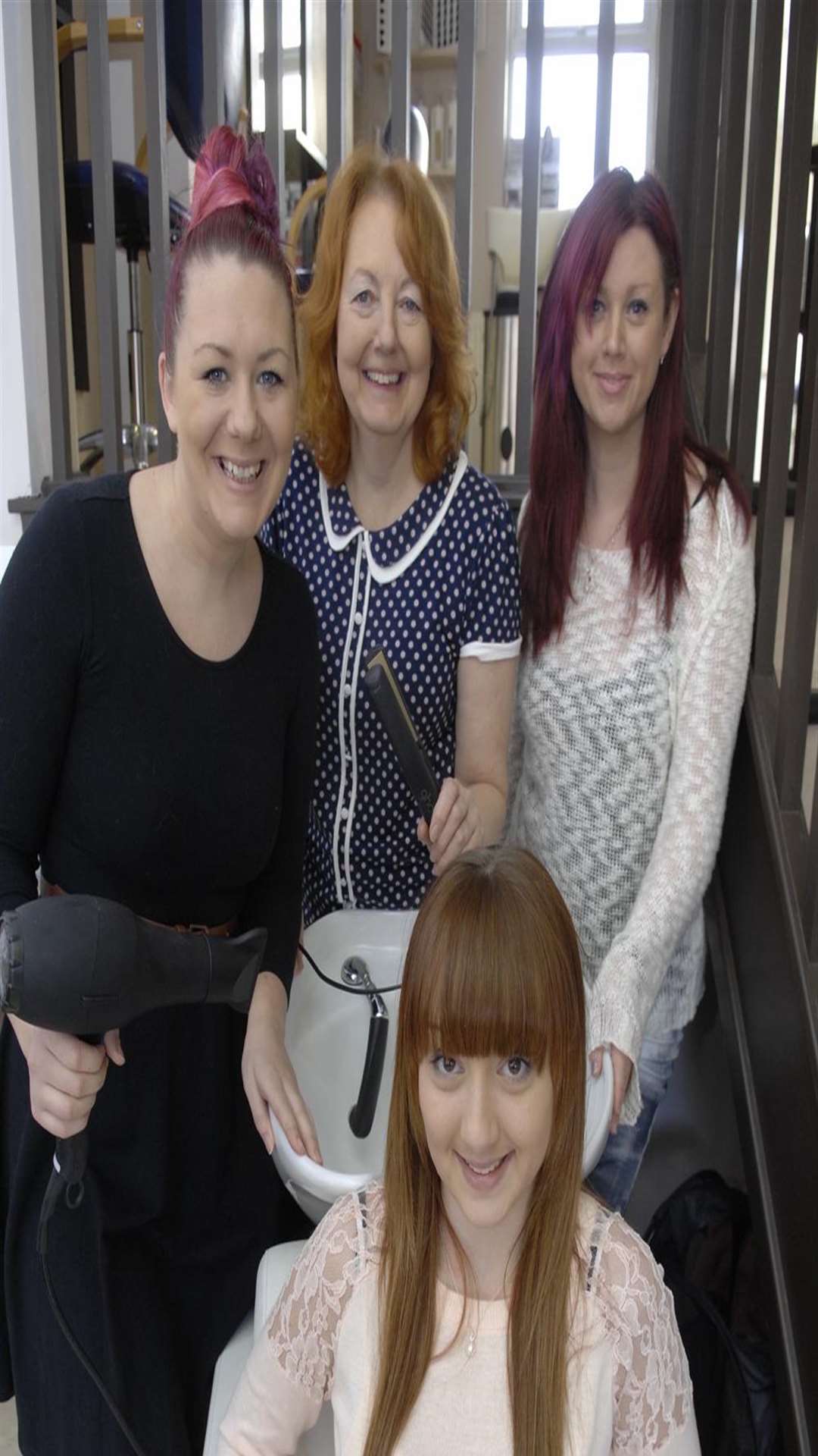 Staff at One 4 Hairdressers in Station Road, Herne Bay