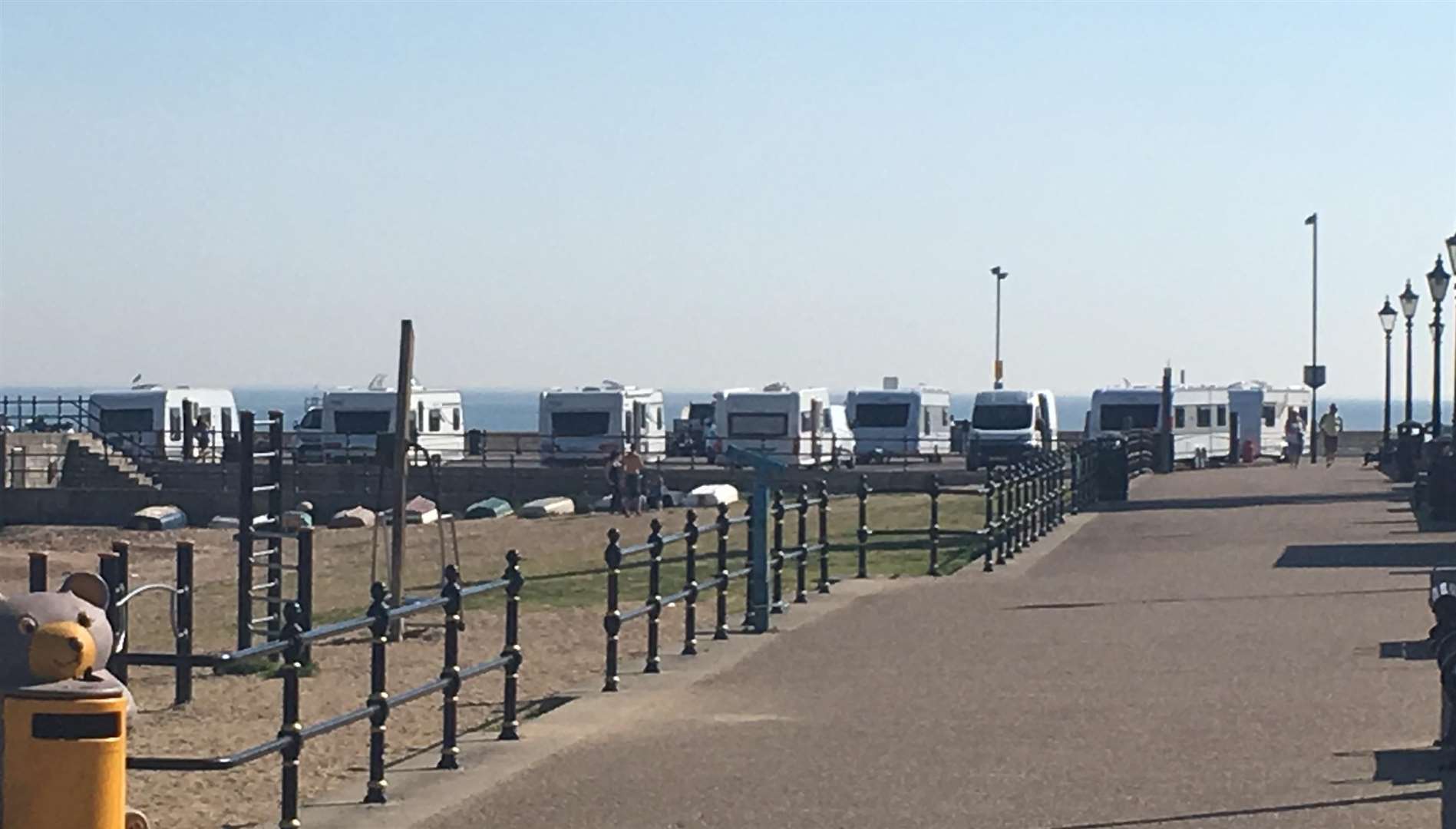 Travellers have arrived on the Neptune car park in Herne Bay