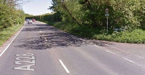 Part of the A228 between Tunbridge Wells and Paddock Wood has been closed Picture: Google Street View