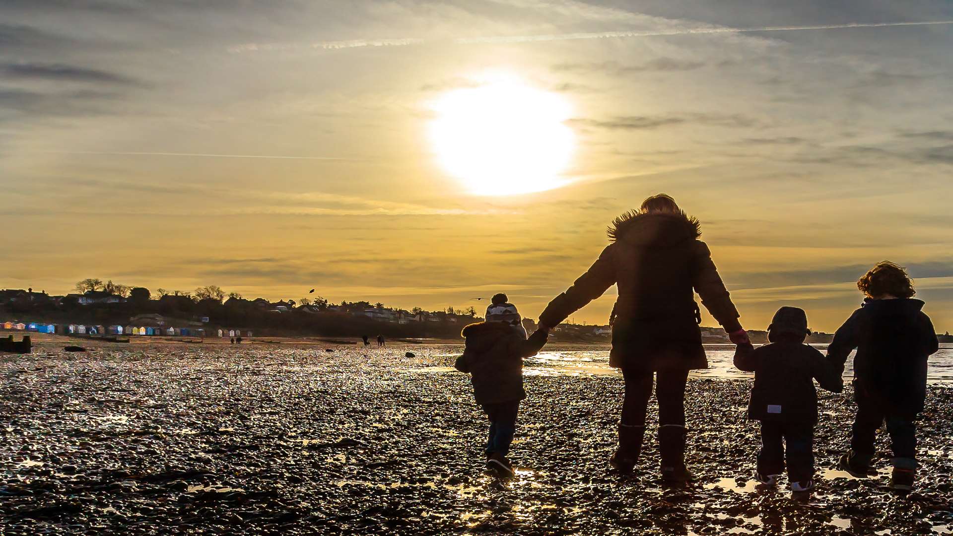 Walking on Whitstable beach Picture: Chris Conway