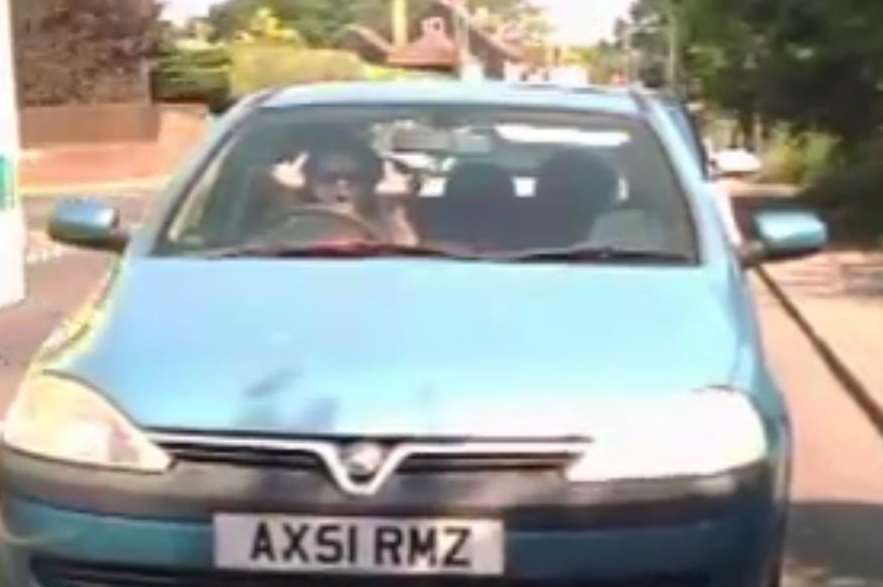The woman swearing at a learner driver.