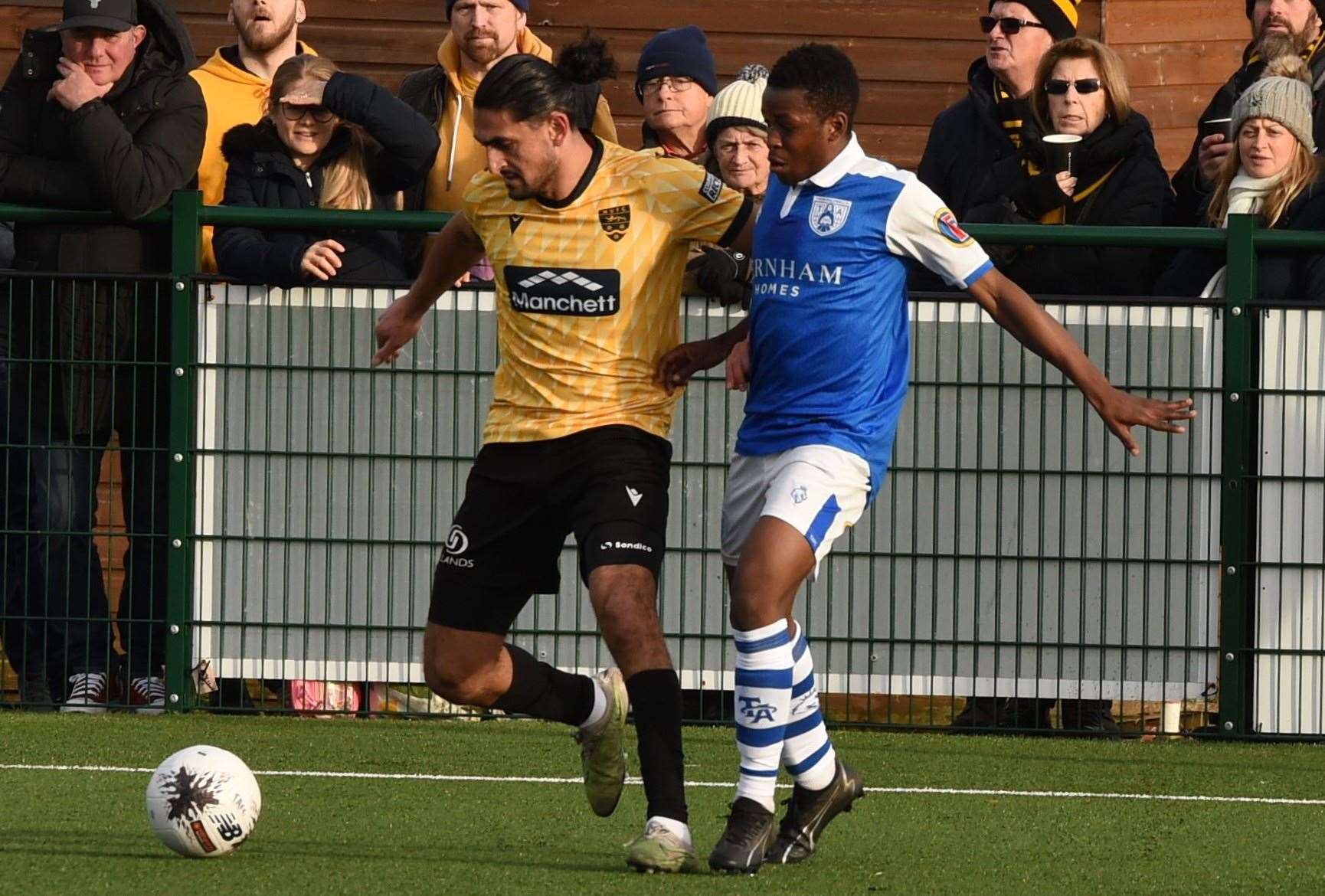 Tonbridge and Maidstone drew 1-1 at Longmead on Boxing Day. Picture: Steve Terrell