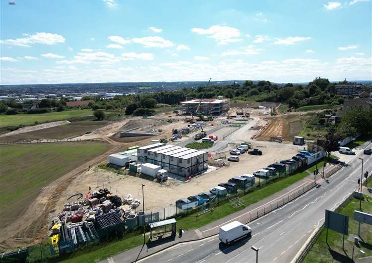 Drone images of the building of Maritime Academy on Frindsbury Hill in Strood. Photo credit: Barry Goodwin