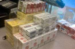 Some of the cigarettes recovered