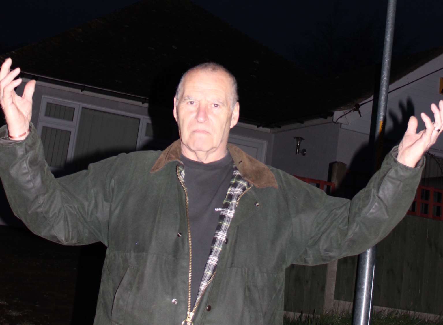 Barrie Smith says the street lamp outside his Minster home keeps him awake at night