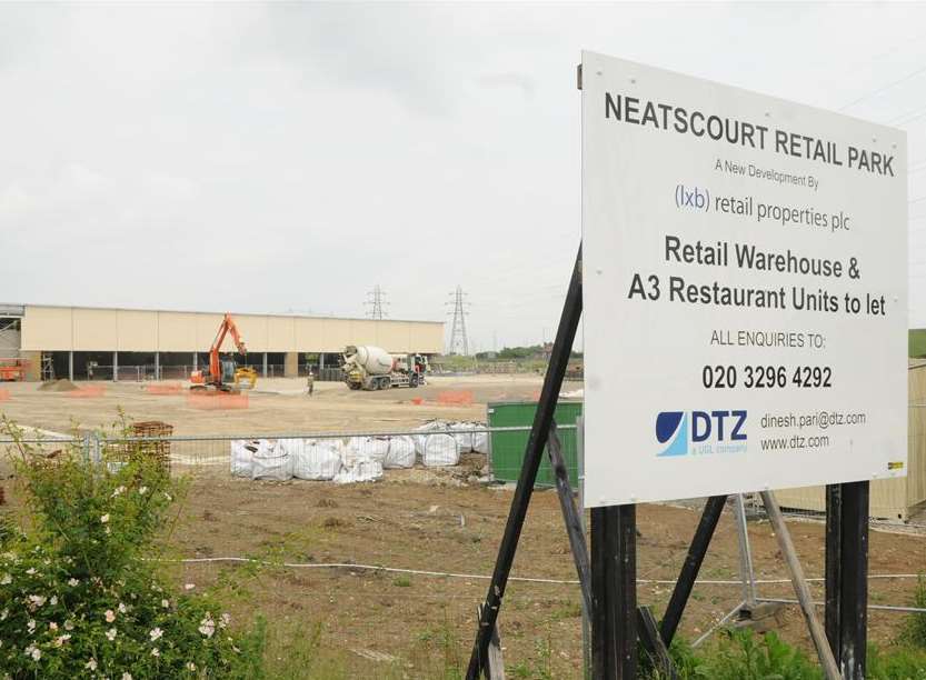 Phase two of the Neats Court development under construction in Queenborough.