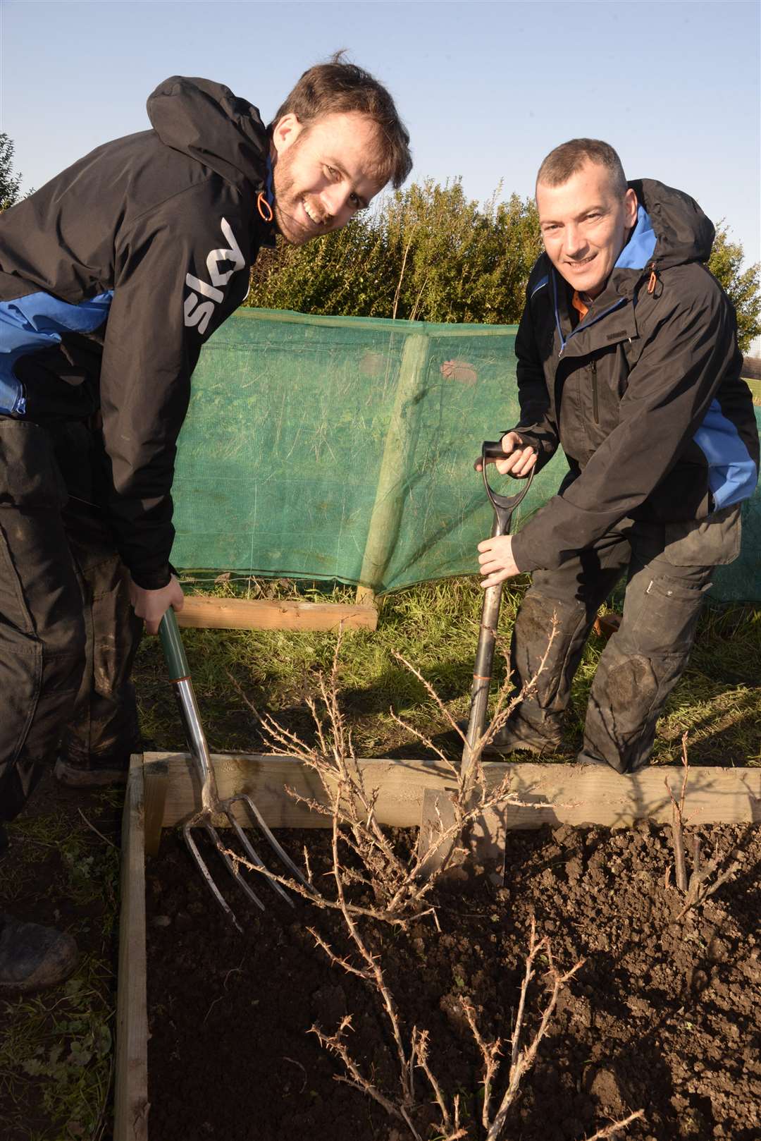They organised it, and now they're digging: Sky engineers Sean Cozens and Kevin Biddle