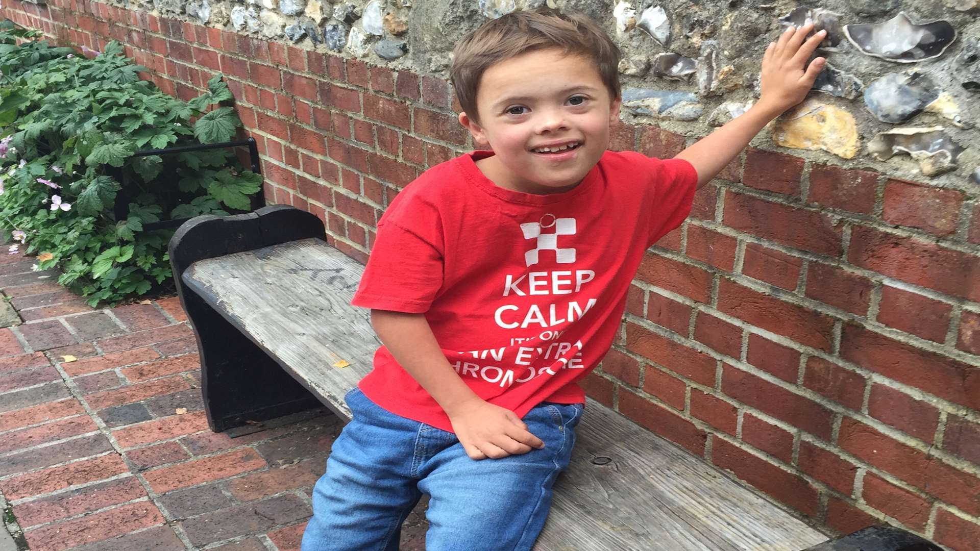 Samuel Ralph, 9, who was born with Downs Syndrome