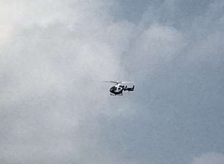 Police helicopter joined in the search over Sheppey. Picture: Kent Police