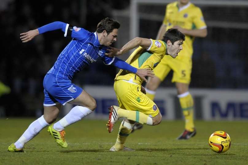 Bradley Dack in action at Priestfield Picture: Barry Goodwin