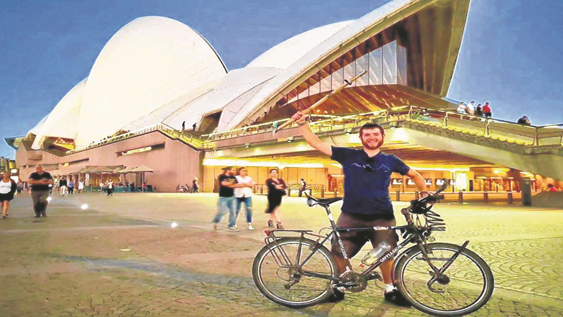 Josiah Skeats, 24, arrives in Sydney
