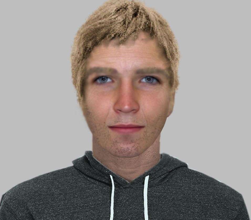 A computer-generated image of the man who entered the property's garden. Picture: Kent Police