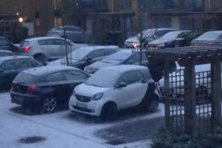 People woke up to snow covered cars in Maidstone earlier this week. Picture: Rosina Packham.