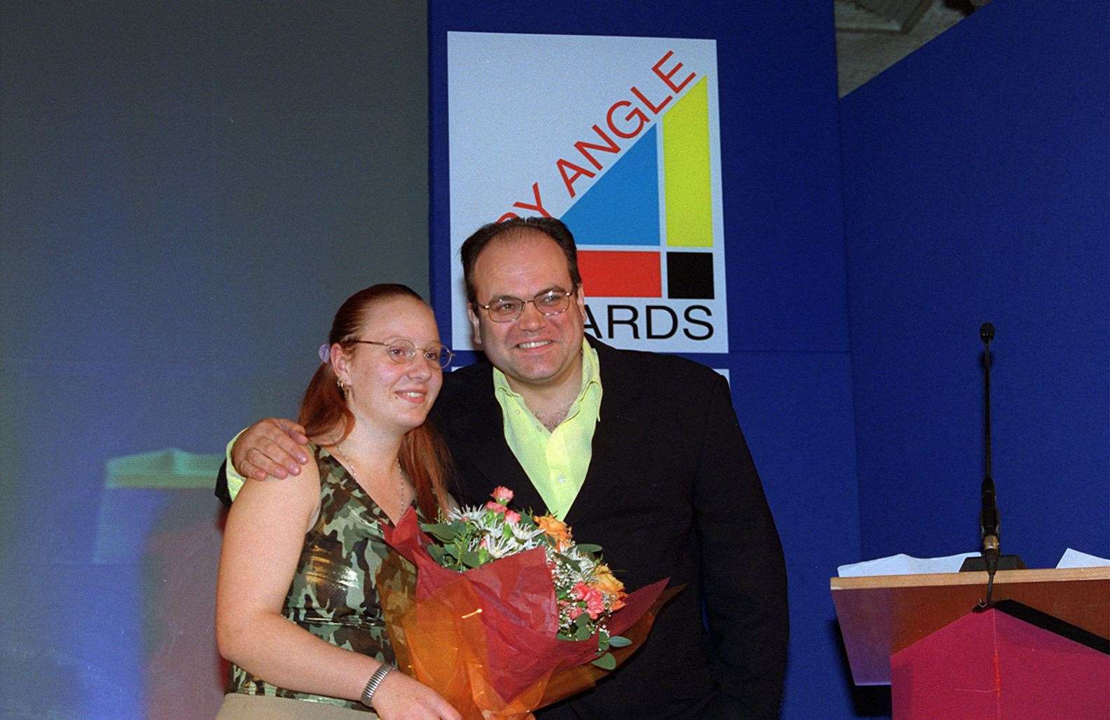 Another Eastenders star, Shaun Williamson, who played Barry, presented an award to 14-year-old Georgina Rabbitt at the Crafts for Christmas event at Kent County Showground in 2001