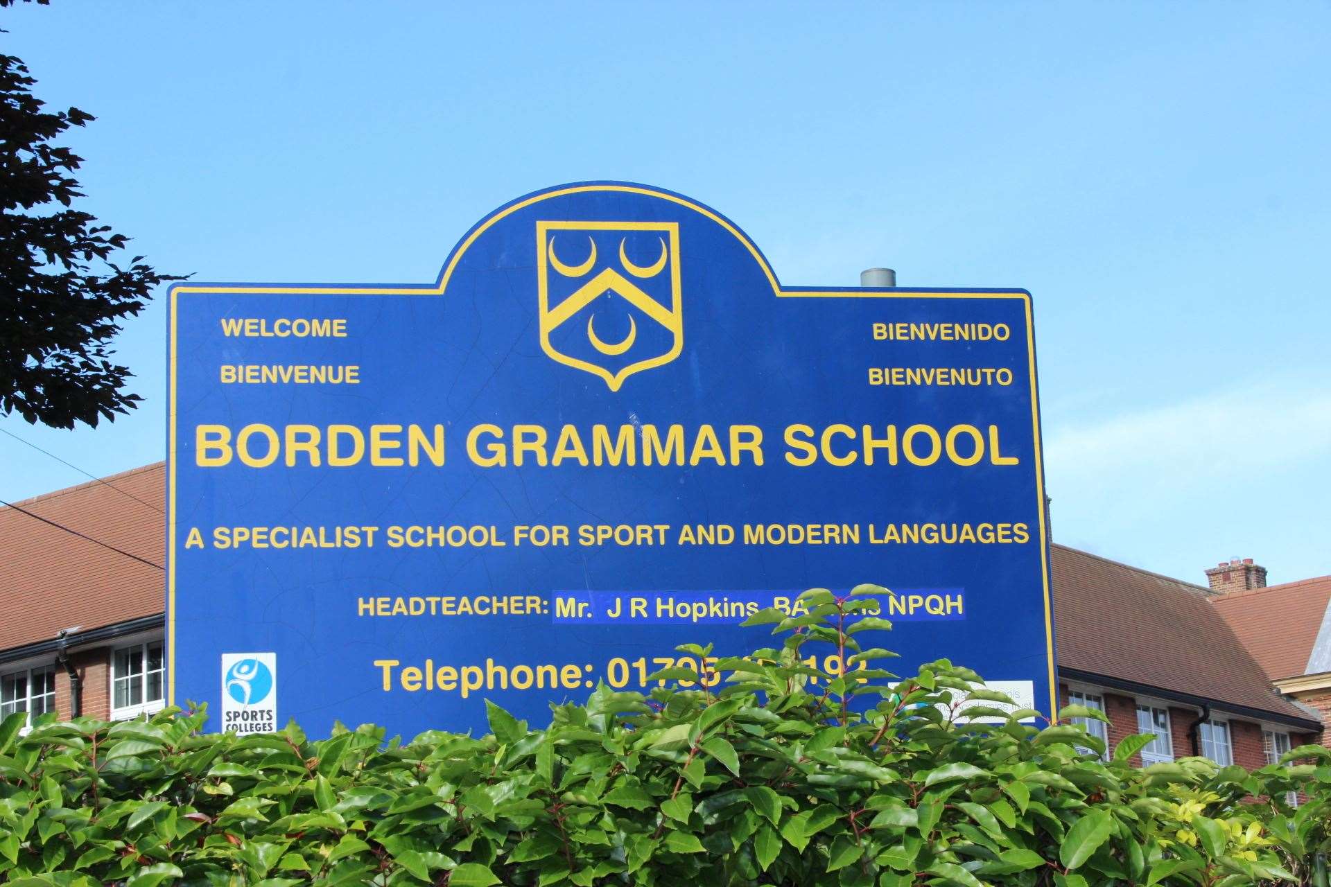 Rory Butler goes to Borden Grammar School
