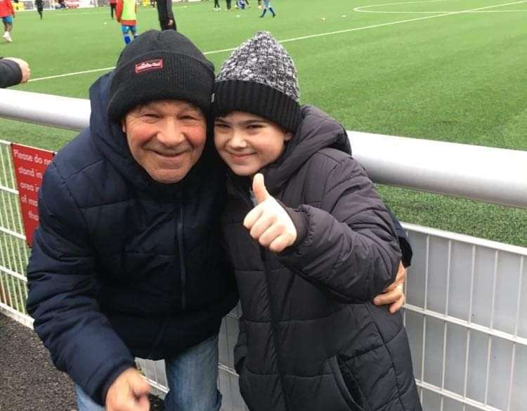 John Picot loved taking his great nephew Harry Spree to watch his old team Chatham Town. Photo credit: Louise Spree