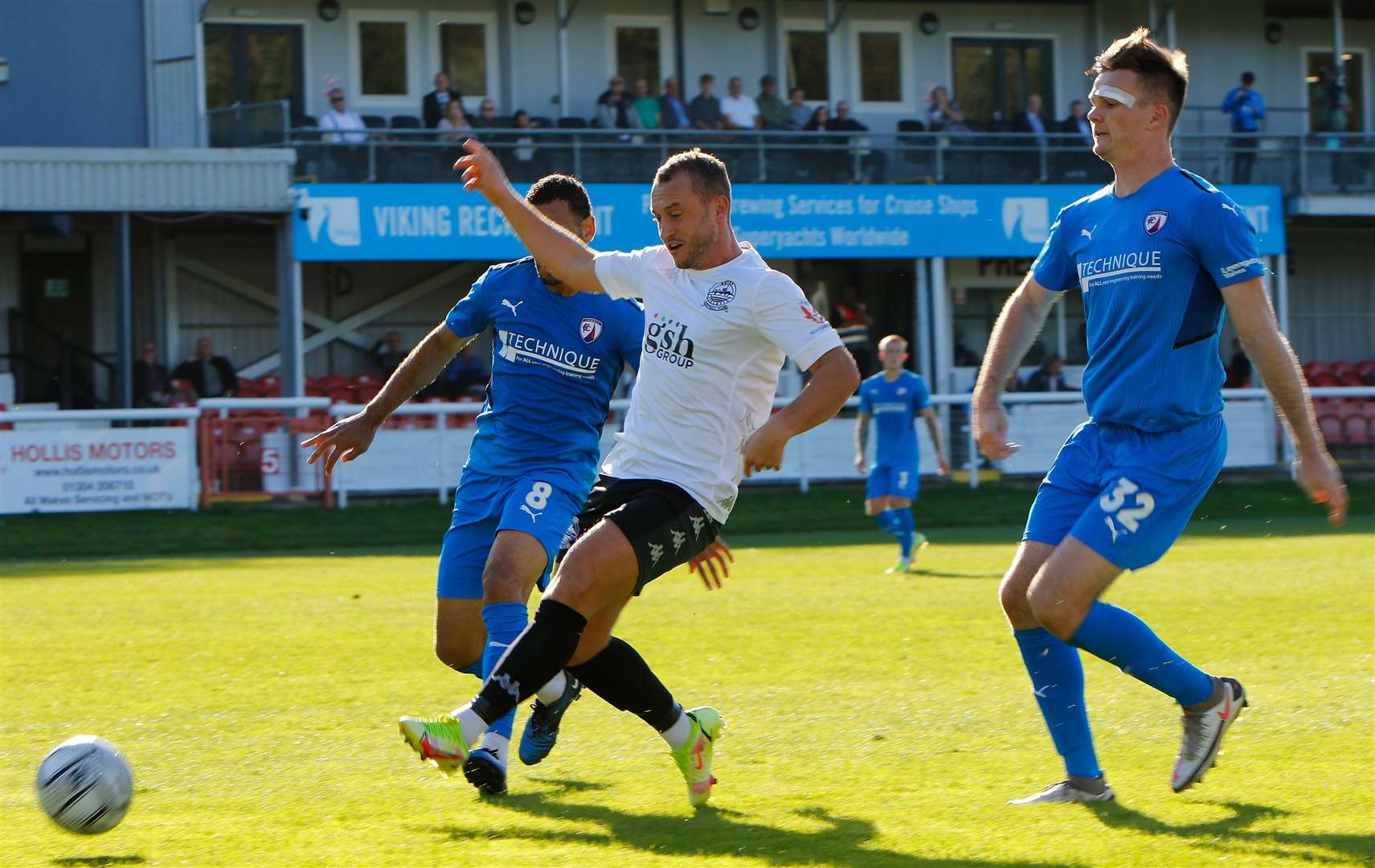 Substitute Ricky Miller tries to find a late winner for Dover at Crabble. Picture: Andy Jones (51128291)