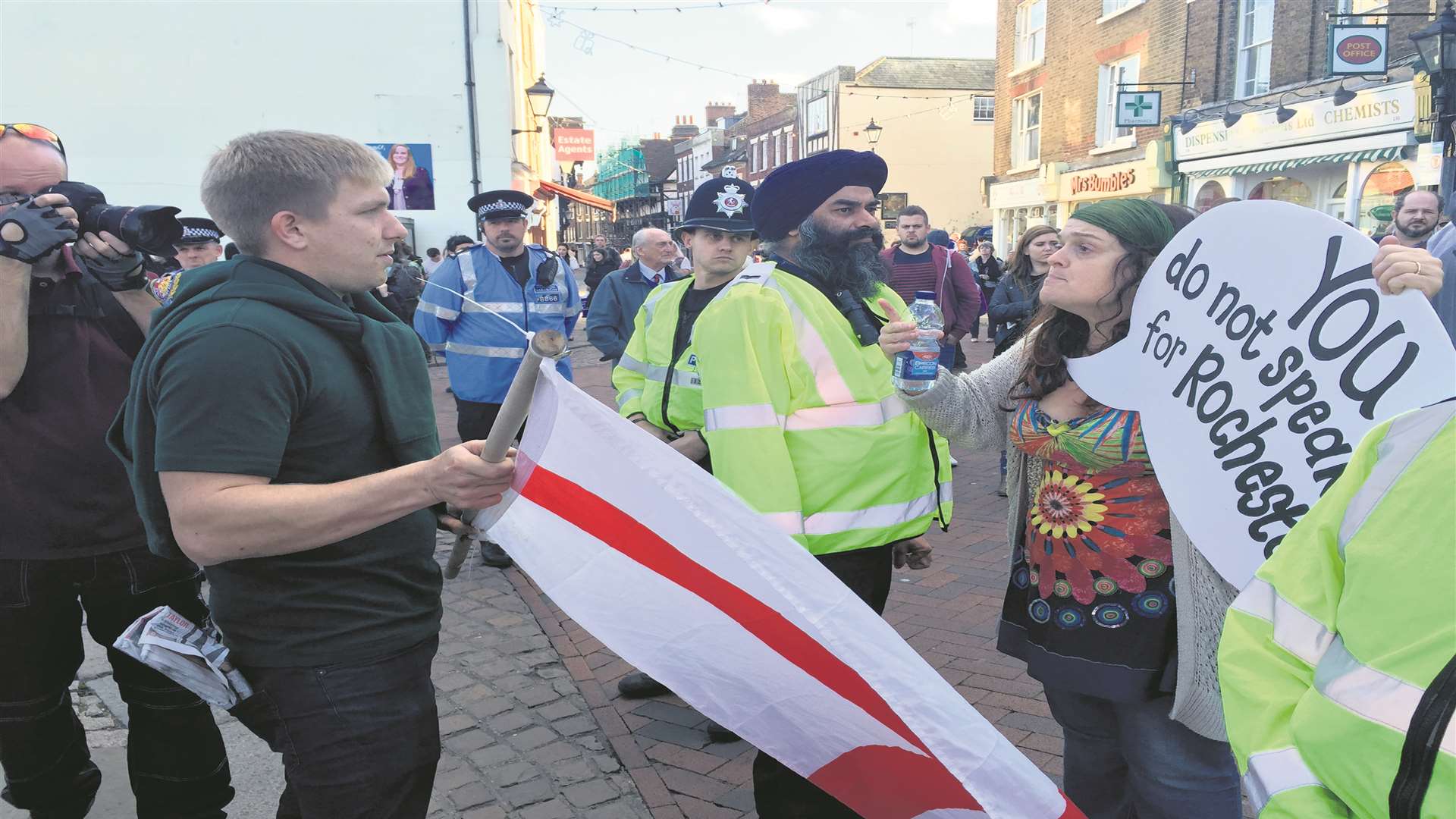 Demonstrators for Britain First recently clashed with anti-fascist protestors in Rochester