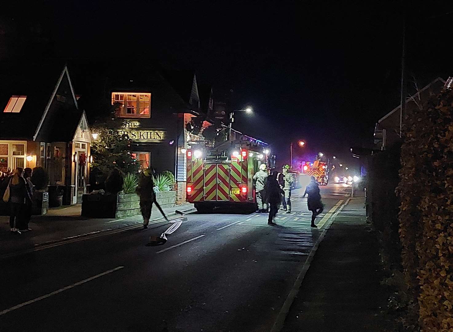 The fire was near the Tiler's Kiln pub in Hackington Road, Tyler Hill, Canterbury