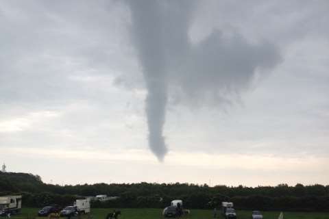 Michelle Plumbly, from Dover, captured this picture of a funnel cloud
