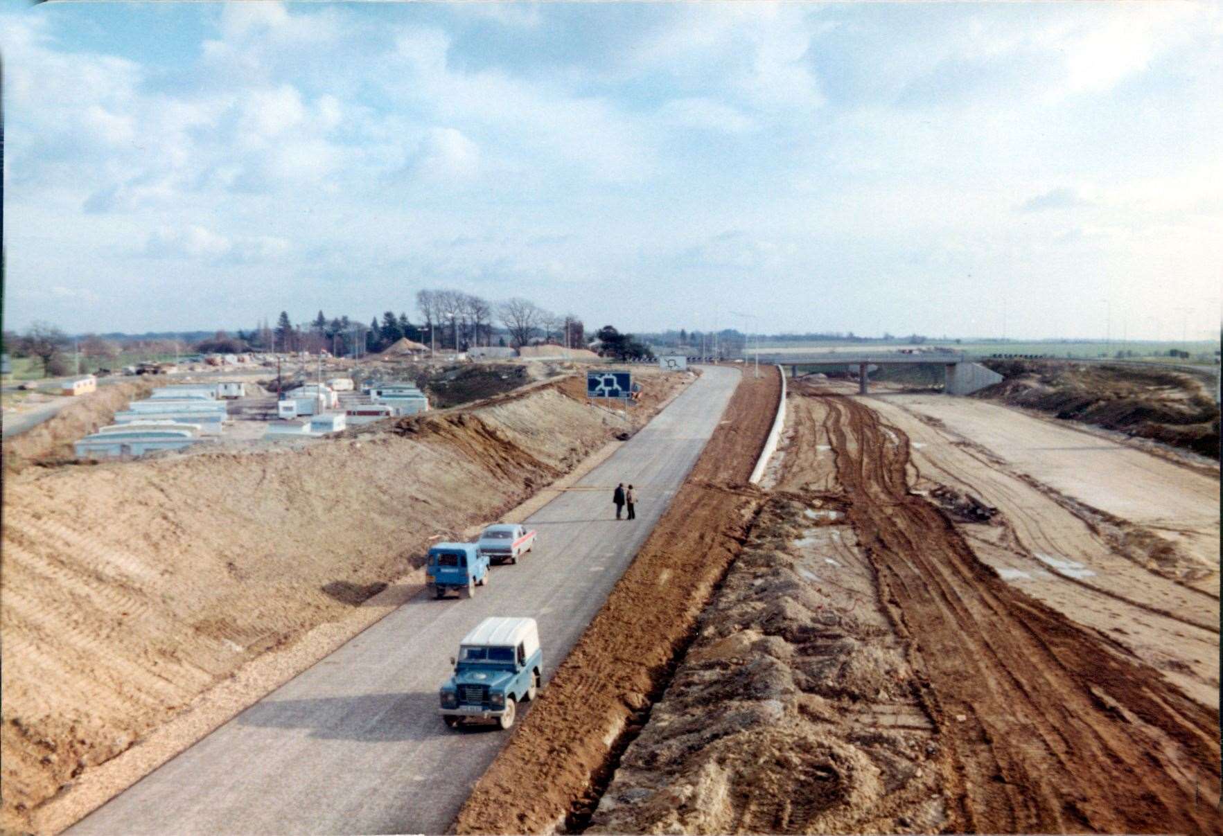 The M20 at Junction 10 nearing completion in 1981. Picture: Graham Williams
