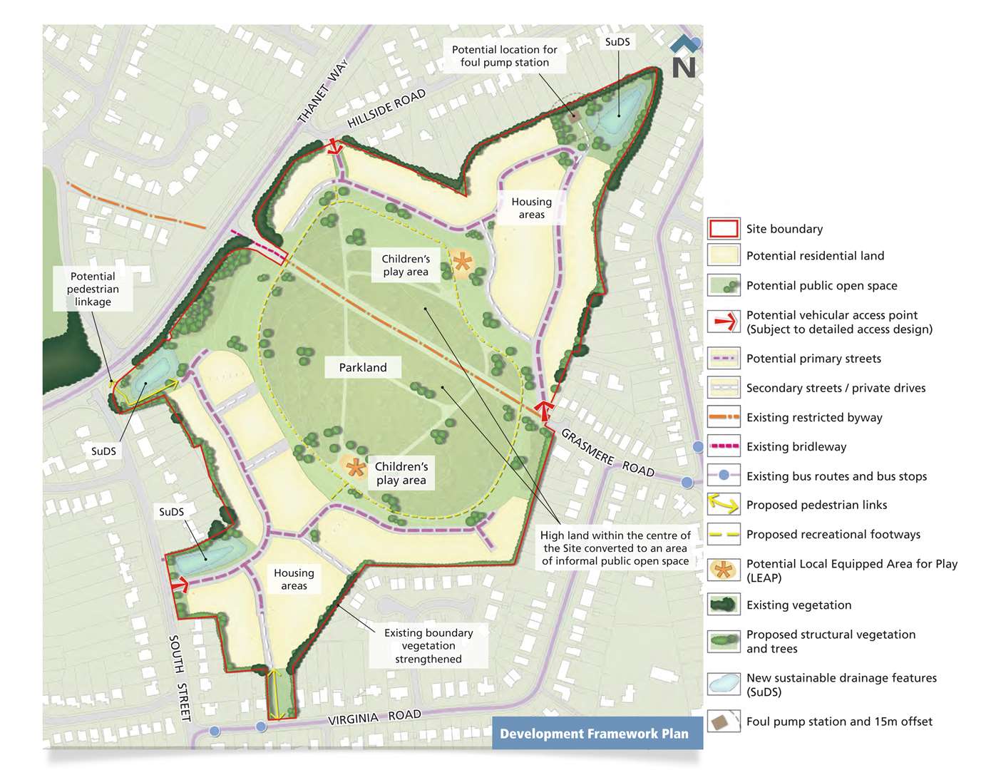 The plans detail up to 170 homes with added green spaces
