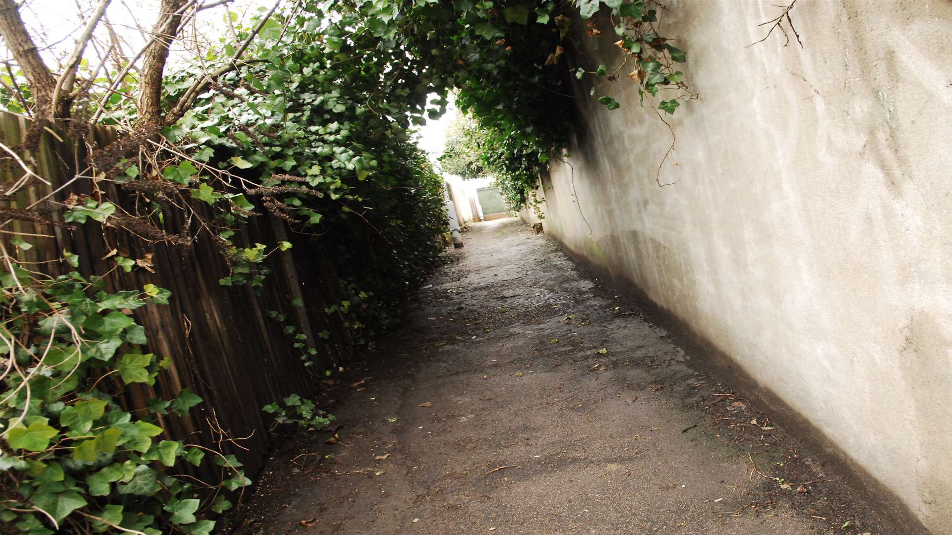 The Greenhithe alleyway where Claire Tiltman was repeatedly stabbed