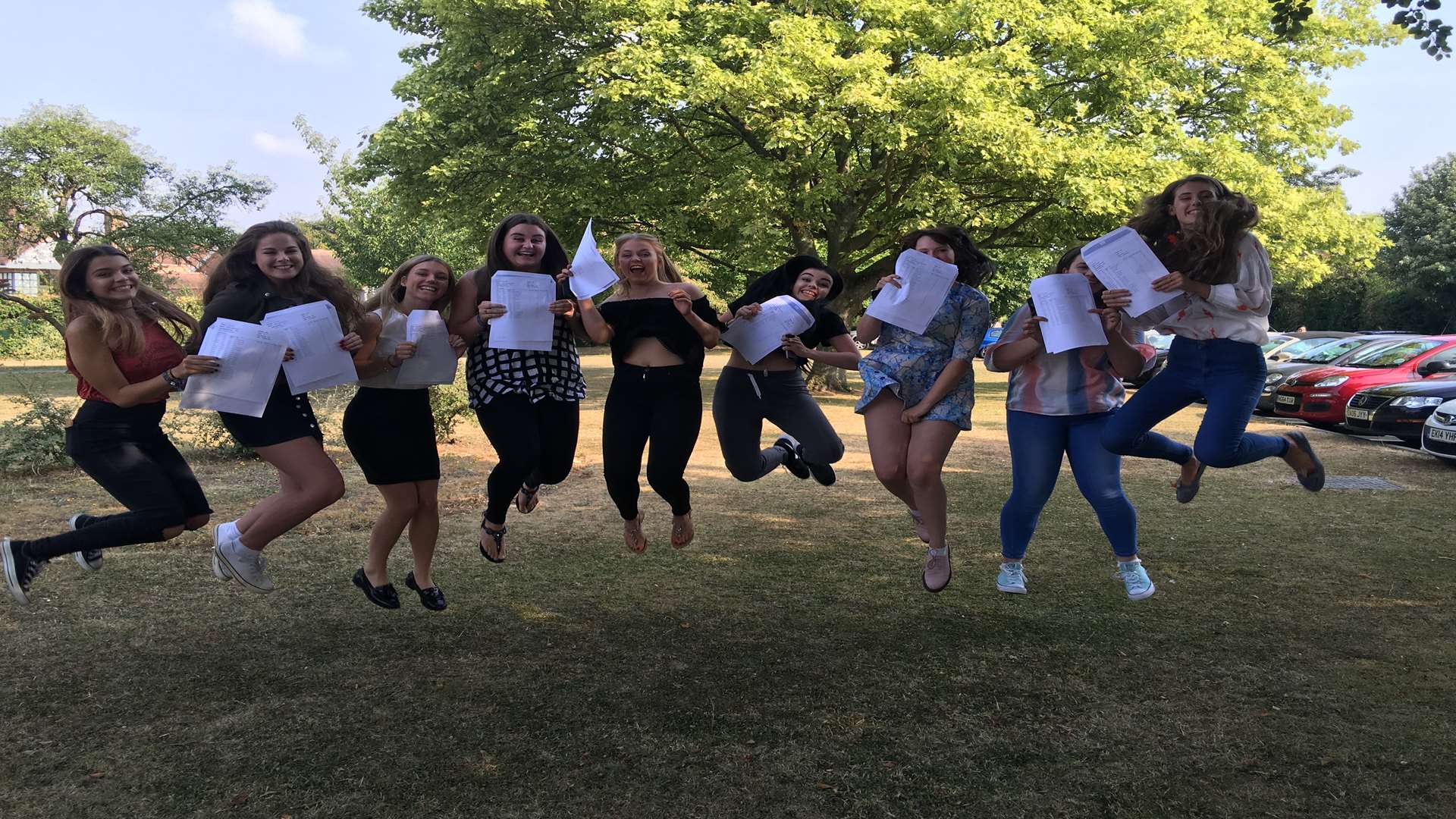 Highsted Grammar School students celebrate their A-level results