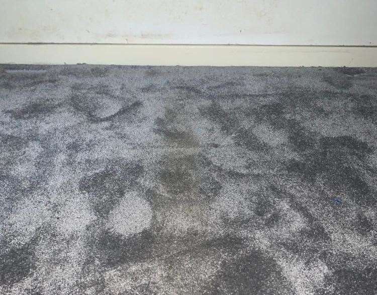 Even newly laid carpet has been impacted by damp