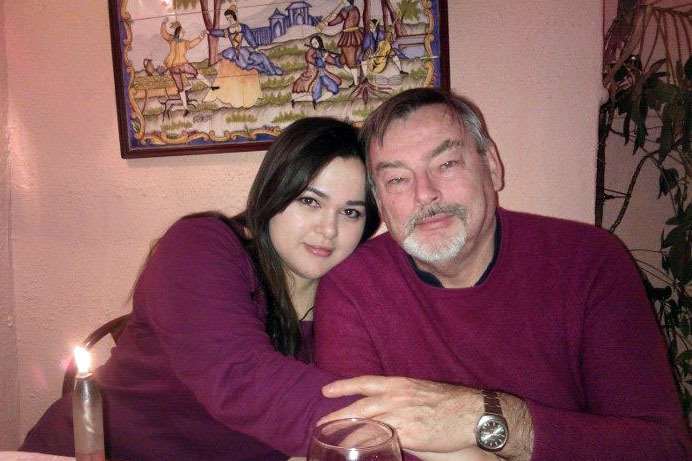 Katherine Haffenden, 22, was targeted by the scam. Pictured with dad, Ray Haffenden.