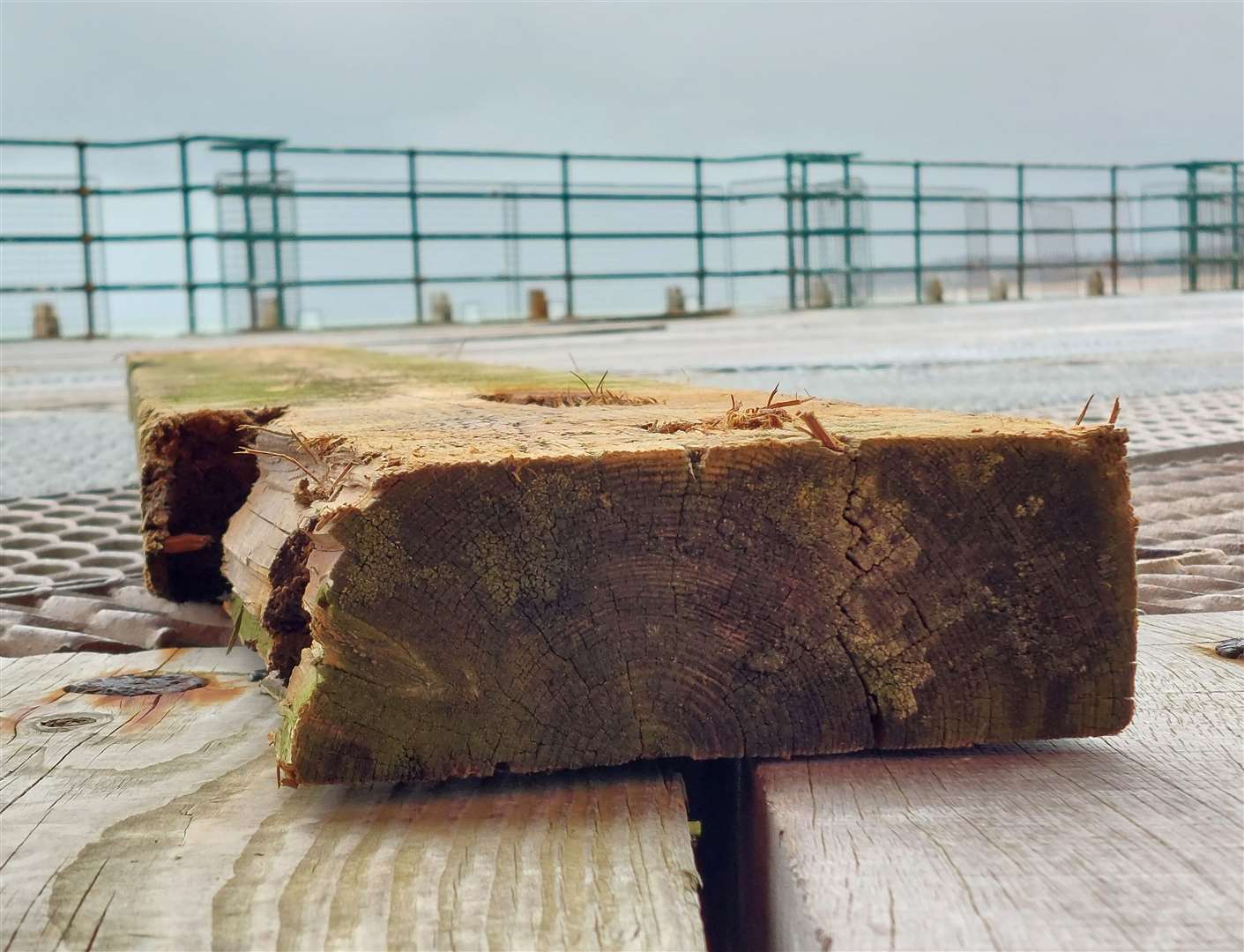 The pier was damaged during Storm Ciarán in November