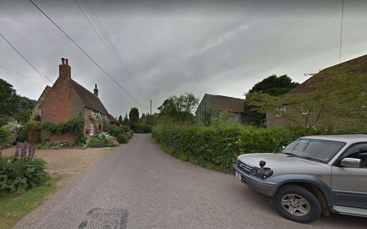 Residents in Womenswold have been warned to keep doors and windows closed due to a fire at a thatched house in The Street. Picture: Google