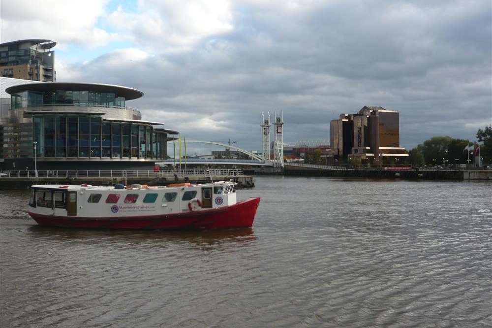 The Manchester Cruise boat sets off for a 45-minute tour of the Ship Canal