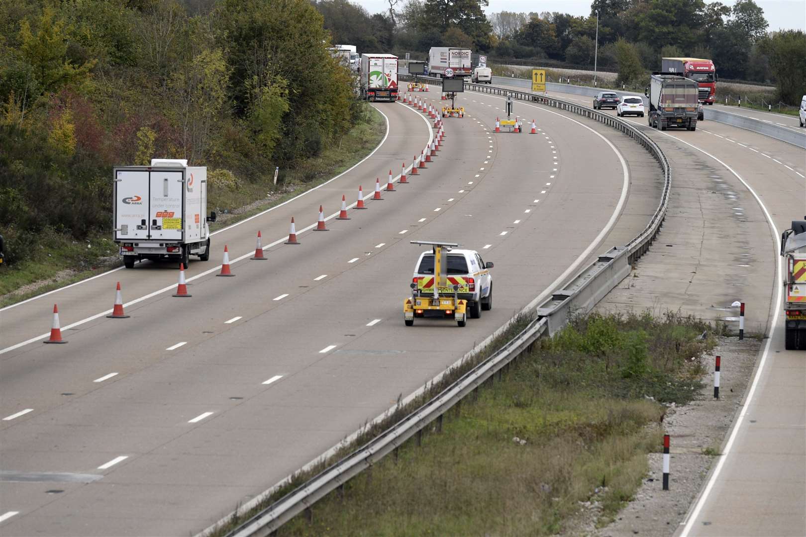 Highways England are set to the task of removing the traffic system. Picture: Barry Goodwin