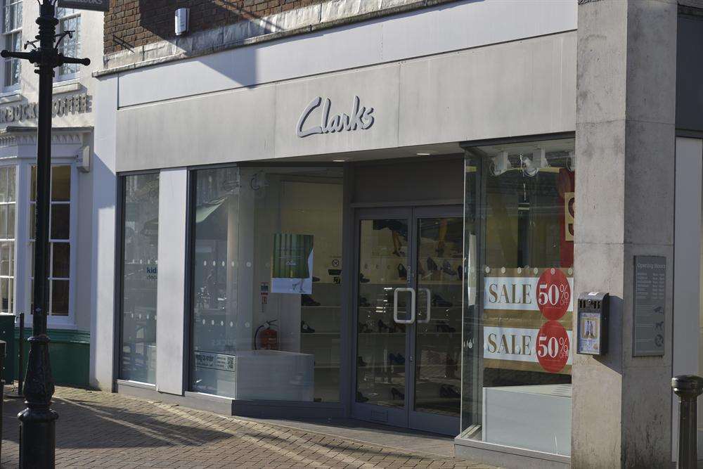 The former Clarks shoe shop in Ashford town centre