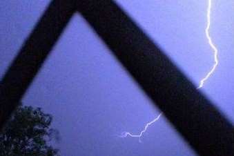 A lightning strike over Kent last night. Picture: @JamieGoatman
