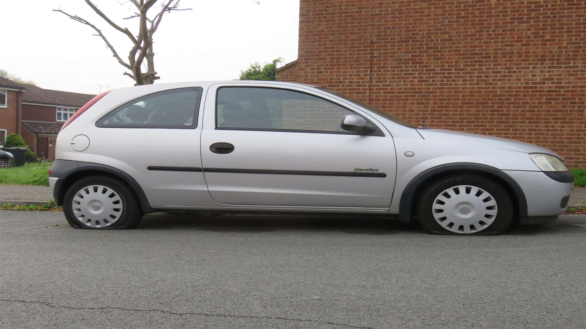 Tyres were slashed in Heathfield Road, Ashford. Picture by Andy Clark