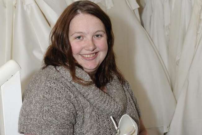 Jenni Sutton donated a fake wedding dress to Brides Beware