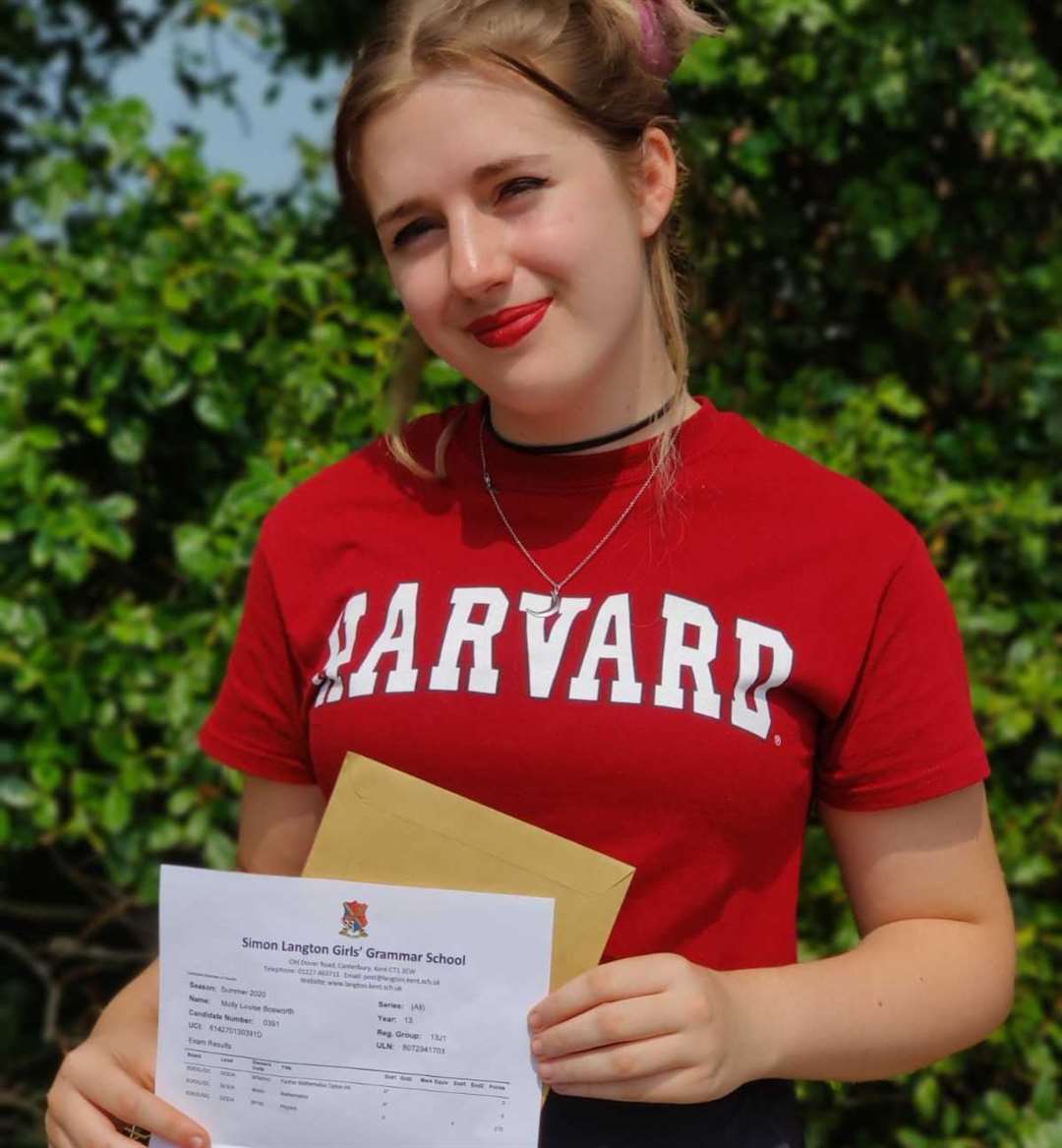 Molly Bosworth is off to Harvard. Picture: Molly Bosworth