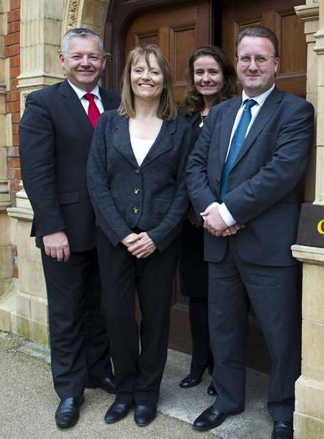 Management buyout at Chemicals and Feeds. From left: Mark Lamb (Chantry Velacott DFK), Jackie Belfrage (Chemicals and Feeds), Debbie Clarke (CV Capital) and Martin Donnelly (Chemicals and Feeds)