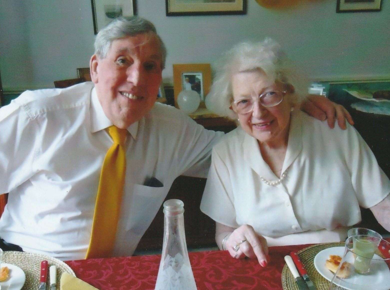 Iain and Doris Taylor, celebrating their golden wedding anniversary last year. Picture: Liz Sharp