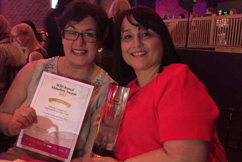 Maya Basu and Dot Smith with their award. Picture: @Medway_NHS_FT