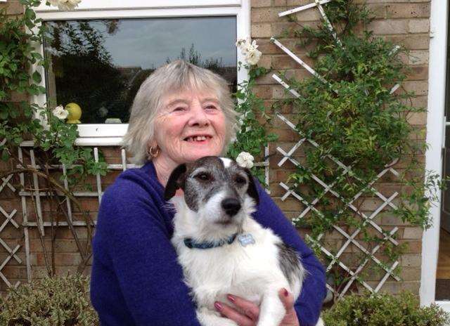 Jasper has been happily rehomed with Pat Beach after being shut in a cage for five years by his previous owners