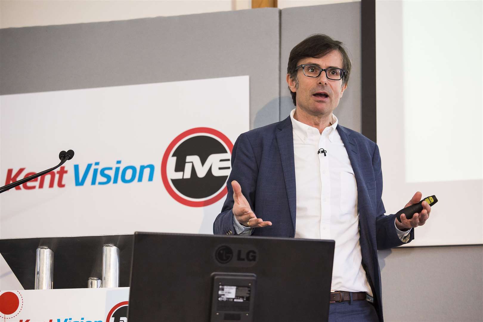ITV political editor Robert Peston spoke at the Kent Vision Live exhibition