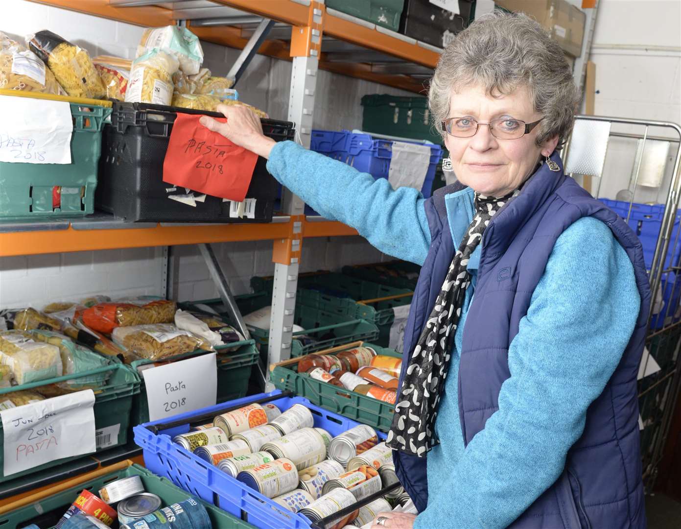 Project coordinator Sheila Ward is keen to fill the foodbank's shelves ahead of Christmas. Picture: Chris Davey