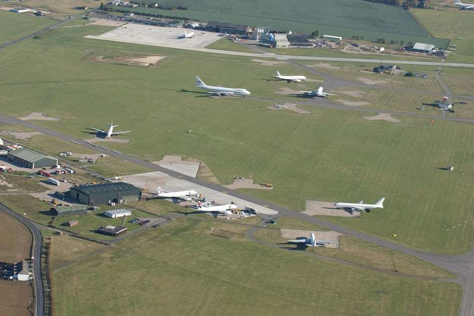 Planes on the airfield at Manston airport. Picture: Simon Burchett