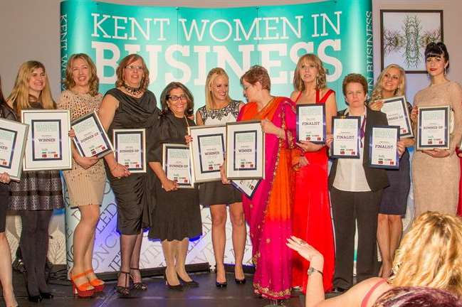 Some of the winners at the Kent Women in Business Awards