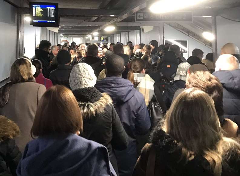 Scenes at Dartford rail station today. Picture: Peter Ready