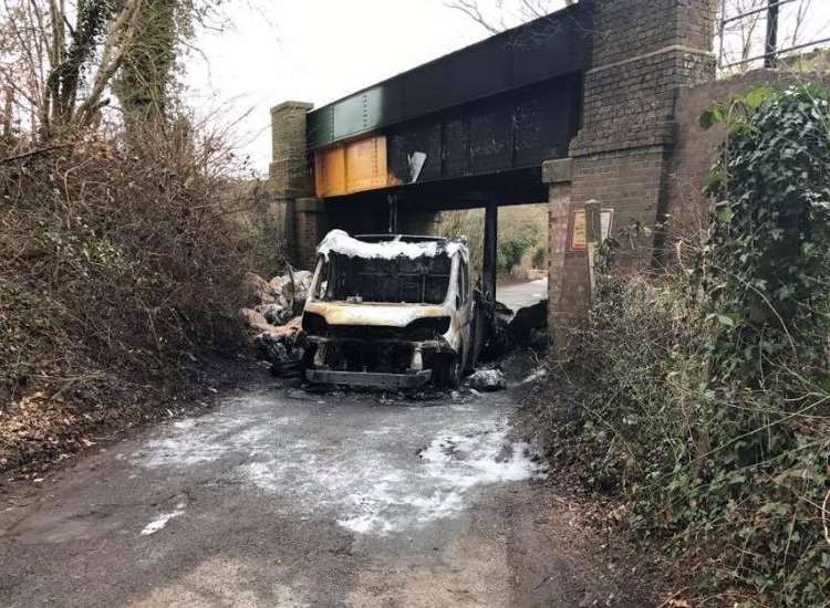 The lorry was completely destroyed. Picture: Spa Valley Railway