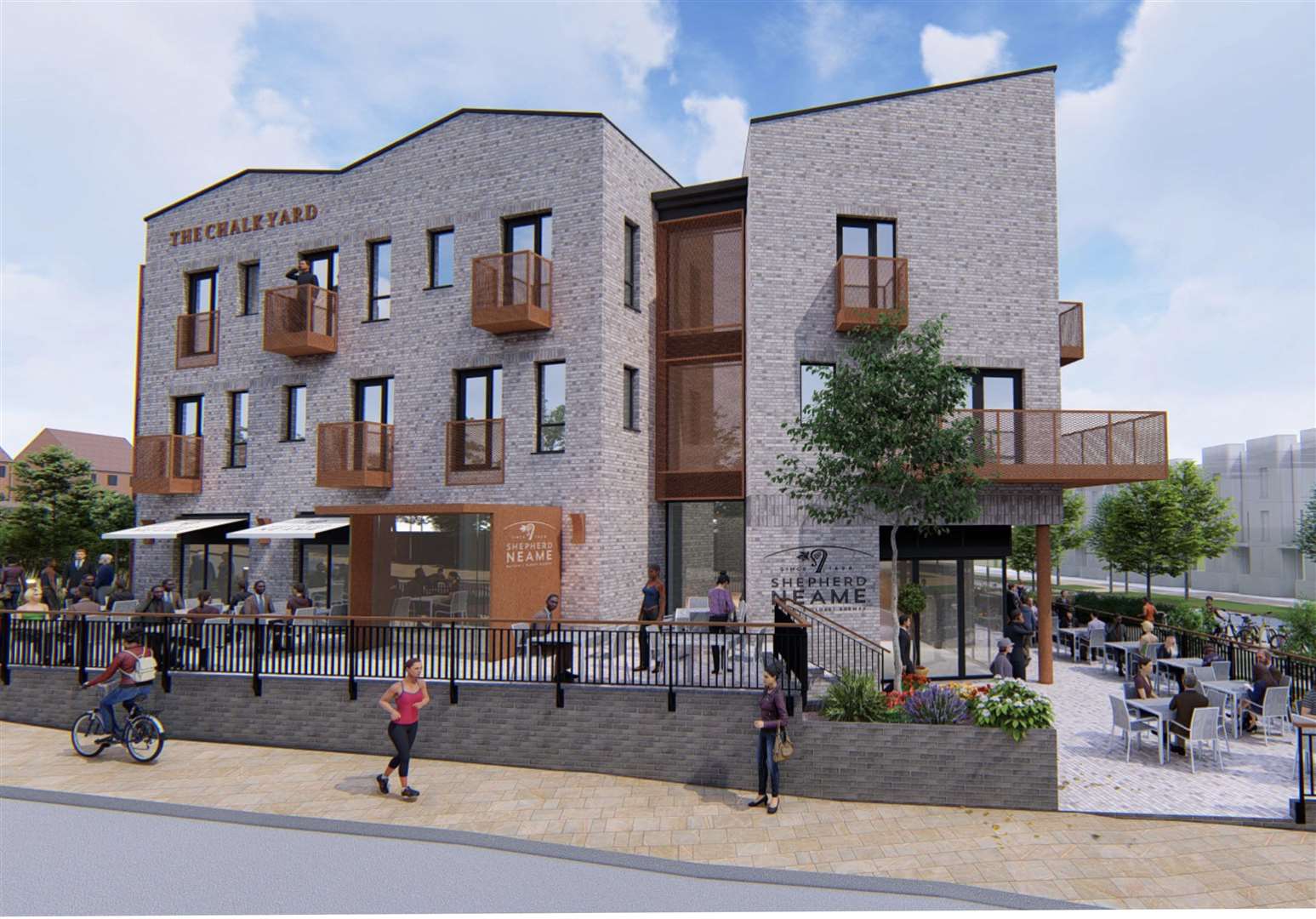 Shepherd Neame says it is still committed to building The Chalk Yard in Castle Hill. Picture: Ebbsfleet Development Company